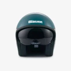 Casco Jet Blauer Pilot 4.0 Blu Satinato Titanio Lucido