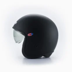Casco Jet Blauer Pilot 06 Monochrome Nero Opaco