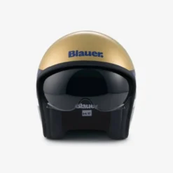 Casco Jet Blauer Pilot 4.0 Oro Blu Grigio Lucido