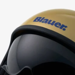 Casco Jet Blauer Pilot 4.0 Oro Blu Grigio Lucido
