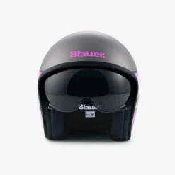 Casco Jet Blauer Pilot 4.0 Titanio Fucsia Opaco