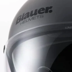 Casco Jet Blauer Pod Arancione Titanio Opaco