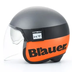 Casco Jet Blauer Pod 06 H.T. Titanio Opaco Arancione