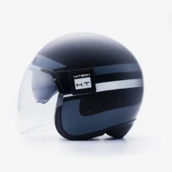 Casco Jet Blauer Pod Nero Titanio Bianco Opaco