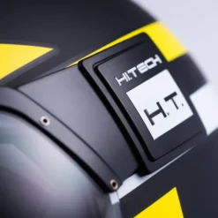 Casco Jet Blauer Pod Stripes Nero Opaco Giallo Fluo