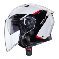Casco Jet Caberg Flyon II Boss Bianco Nero Rosso Blu