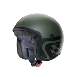 Casco Jet Caberg Freeride X Daytona Verde Militare Opaco Nero Argento