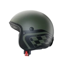 Casco Jet Caberg Freeride X Daytona Verde Militare Opaco Nero Argento