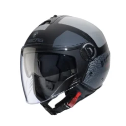 Casco Jet Caberg Riviera V4 X Alpha Nero Opaco Antracite Grigio