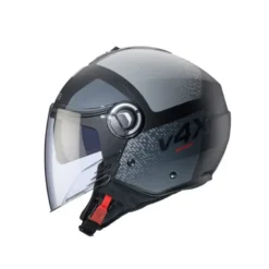Casco Jet Caberg Riviera V4 X Alpha Nero Opaco Antracite Grigio