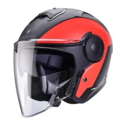 Casco Jet Caberg Soho Milano Nero Opaco Rosso