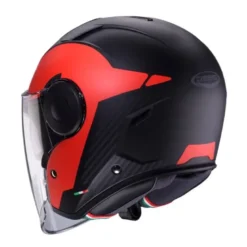 Casco Jet Caberg Soho Milano Nero Opaco Rosso