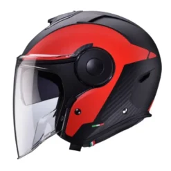 Casco Jet Caberg Soho Milano Nero Opaco Rosso
