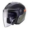 Casco Jet Caberg Soho Zephyr Nero Opaco Verde Militare Arancione