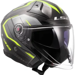 Casco Jet Carbonio Ls2 OF603 Infinity II Carbon Urus H-V Giallo