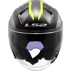 Casco Jet Carbonio Ls2 OF603 Infinity II Carbon Urus H-V Giallo