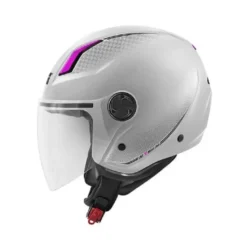 Casco Jet Givi 11.7 Solid Silver Fucsia