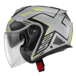 Casco Jet Givi X25F Trace Grigio Nero Giallo Opaco