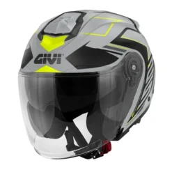 Casco Jet Givi X25F Trace Grigio Nero Giallo Opaco