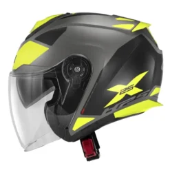 Casco Jet Givi X.25 Target Titanio Opaco Nero Giallo
