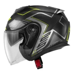 Casco Jet Givi X.25 Trace Nero Opaco Titanio Giallo