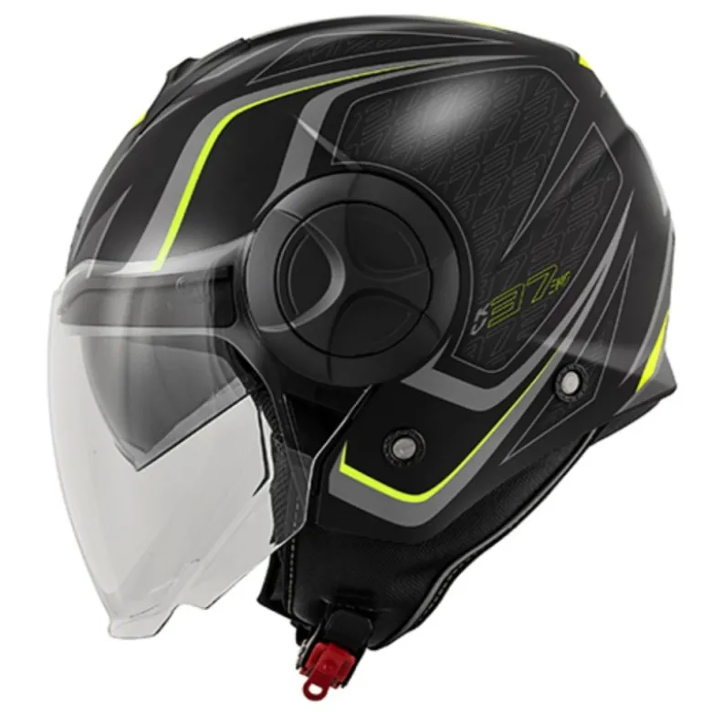 Casco Jet Kappa KV37R Evo Sharp Nero Opaco Giallo