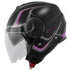 Casco Jet Kappa KV37R Evo Sharp Nero Opaco Rosa