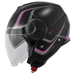 Casco Jet Kappa KV37R Evo Sharp Nero Opaco Rosa