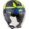 Casco Jet Kappa Shapes KV40 Blu Opaco Giallo