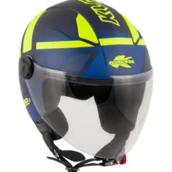 Casco Jet Kappa Shapes KV40 Blu Opaco Giallo
