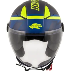 Casco Jet Kappa Shapes KV40 Blu Opaco Giallo