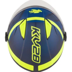 Casco Jet Kappa Shapes KV40 Blu Opaco Giallo