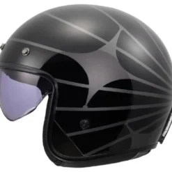Casco Jet Ls2 OF601 Bob II Cosmic Nero Grigio Lucido