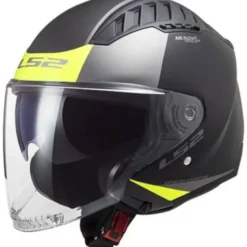 Casco Jet Ls2 OF600 Copter II Urbane Nero Opaco H-V Giallo