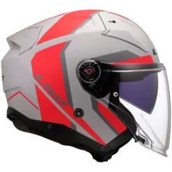 Casco Jet Ls2 OF603 Infinity II Focus Grigio Rosso