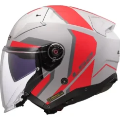 Casco Jet Ls2 OF603 Infinity II Focus Grigio Rosso