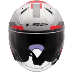 Casco Jet Ls2 OF603 Infinity II Focus Grigio Rosso