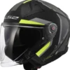 Casco Jet Ls2 OF603 Infinity II Focus Nero Opaco H-V Giallo