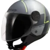 Casco Jet Ls2 OF558 Sphere Lux II Firm Nero Titanio Opaco