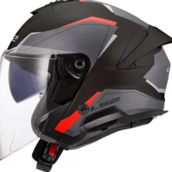 Casco Jet LS2 OF618 Verso II Air Nero Rosso