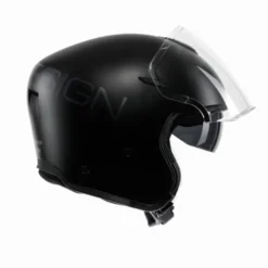 Casco Jet Momo Design Aero Mono Nero Opaco Grigio Scuro