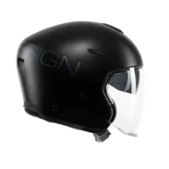 Casco Jet Momo Design Aero Mono Nero Opaco Grigio Scuro