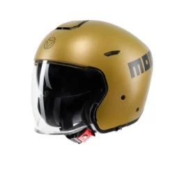 Casco Jet Momo Design Aero Mono Oro Opaco Grigio Scuro
