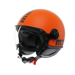 Casco Jet Momo Design Fgtr Classic Arancione Opaco Nero