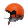 Casco Jet Momo Design Fgtr Classic Arancione Opaco Nero