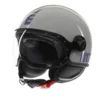 Casco Jet Momo Design Fgtr Classic Candy Flip Lucido Grigio Blu Fucsia