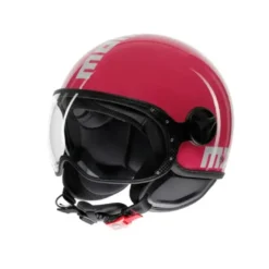 Casco Jet Momo Design Fgtr Classic Candy Fucsia Bianco