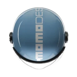 Casco Jet Momo Design Fgtr Classic Candy Lucido Sky Blu Bianco