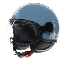 Casco Jet Momo Design Fgtr Classic Candy Lucido Sky Blu Bianco
