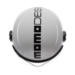 Casco Jet Momo Design Fgtr Classic Mono Lucido Bianco Nero